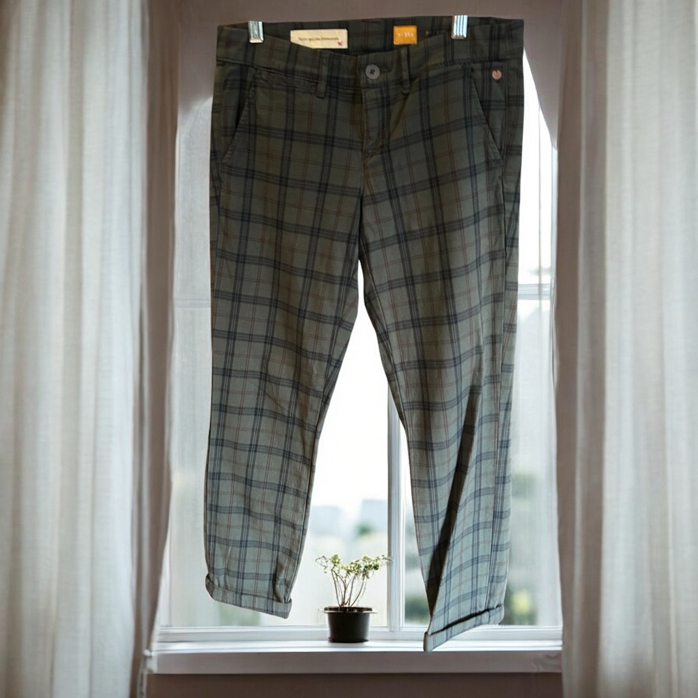 PILCRO ANTHROPOLOGIE Hyphen Plaid Relaxed Fit Slouch Pants 26P